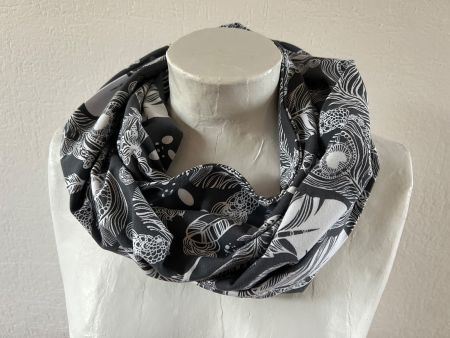 Loop -Schlauchschal - Baumwoll-Jersey - Handarbeit- Unikat