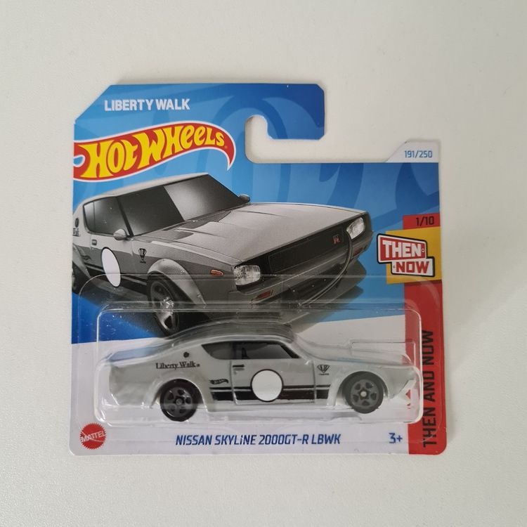 Hot Wheels Team Transport #69 Nissan Skyline 2000GT-R LBWK - Blu (Scala 1/64)
