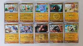 Pokemon Sammelkarten Glänzend 10x Kampf Karten