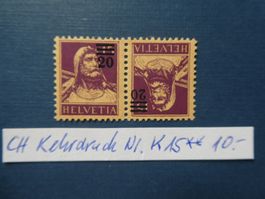 CH Kehrdruck Nr. K15 postfrisch **