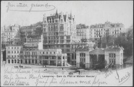 1904 AK LAUSANNE mit Bahnhof seltene Ansicht top ab 1.-