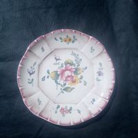 Deko-Teller mit Blumenmuster, 18cm, Sihl, Vintage