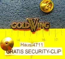 GOLDWING HONDA MOTO LOGO SCHMUCK-PIN GEPRÄGT m.SECURITY-CLIP