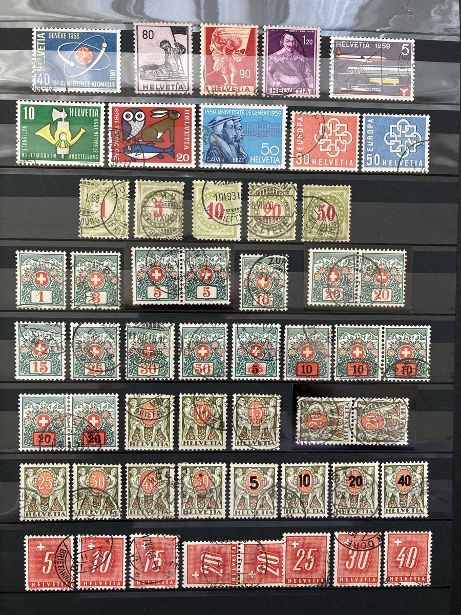 Tutti i francobolli: Schweiz CH 1924-60 + Porto 5s – Usato da Cham venduto da Diablo1232 4