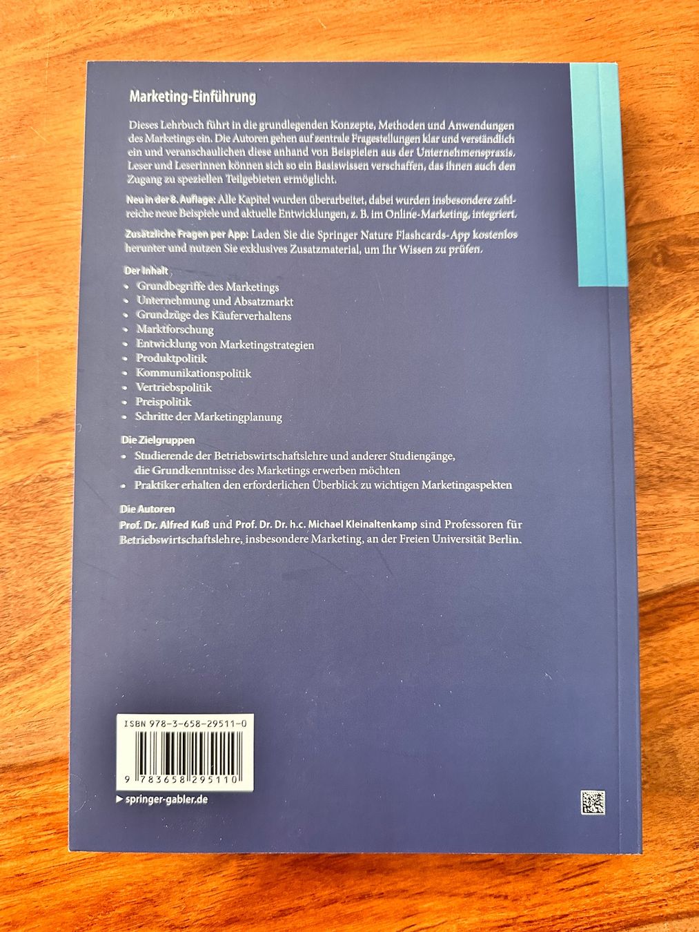 Libri: Marketing-Einführung 8. Auflage Springer – Usato da Kirchberg BE venduto da Levana72 1
