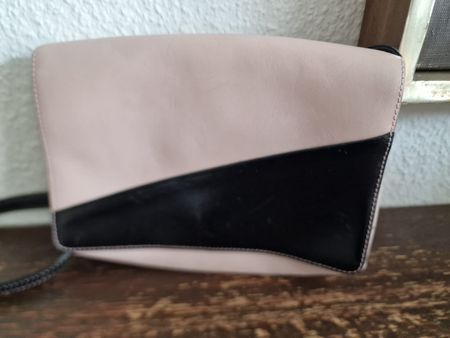 Elegante Handtasche Rosa/Schwarz – Made in Italy