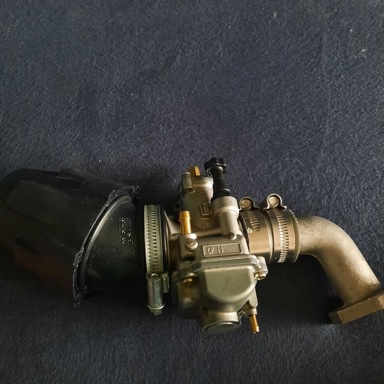 POLINI Vergaser CP 19mm – Mit Steckflansch & Luftfilteradapter Für REX Scooter 50, Yamaha Aerox 50