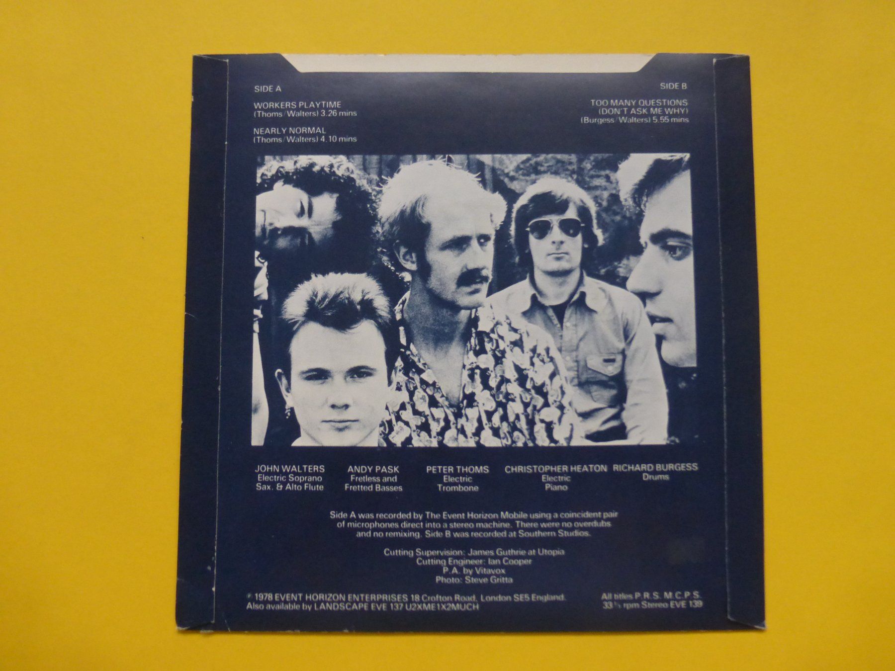 Dischi in vinile: Landscape – Workers Playtime – Usato da Zürich venduto da Swiss57 1