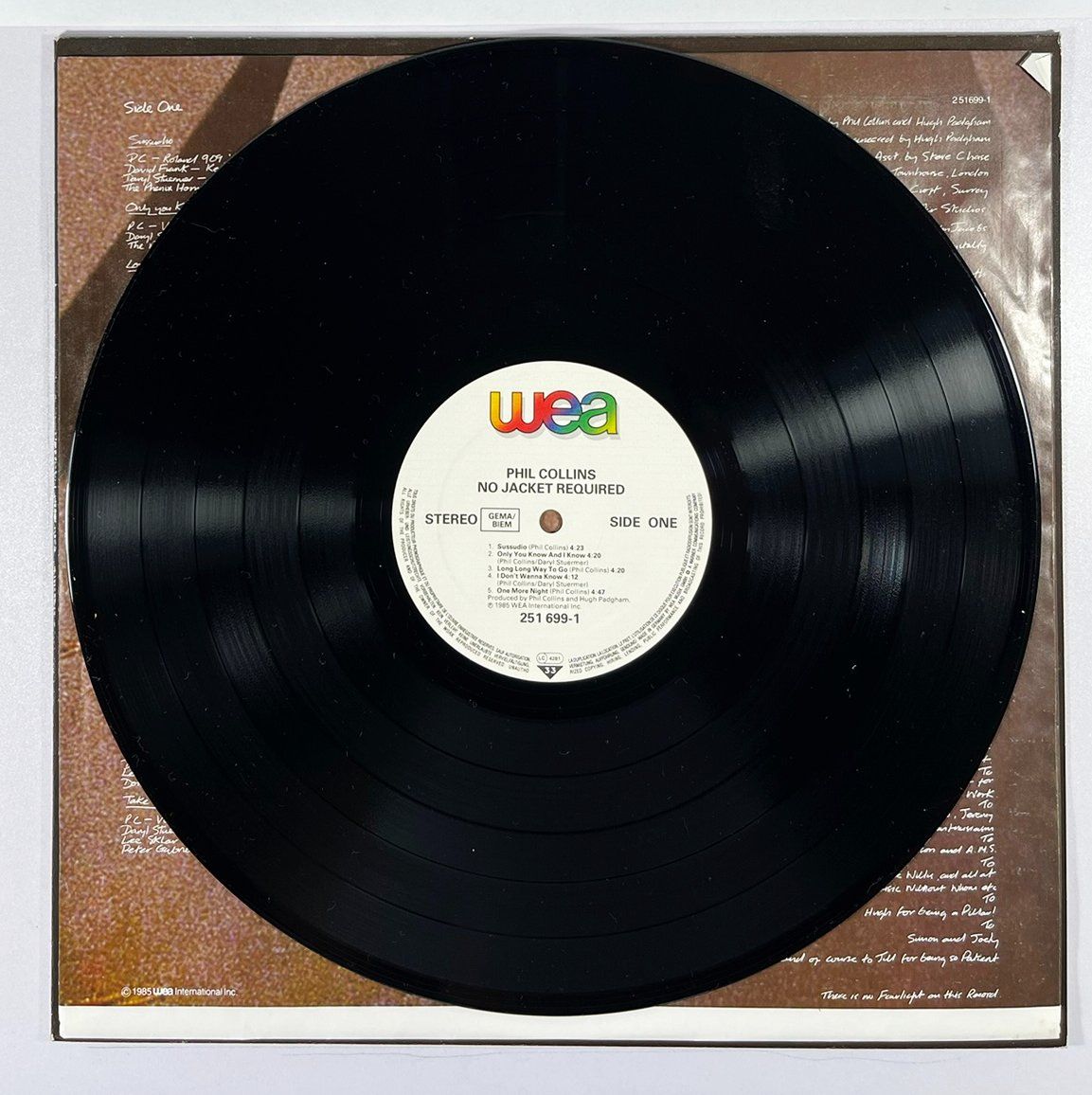 Schallplatten: LP: PHIL COLLINS - No Jacket Required (1985) – Gebraucht aus Frenkendorf von Yard-Sale-2000 5