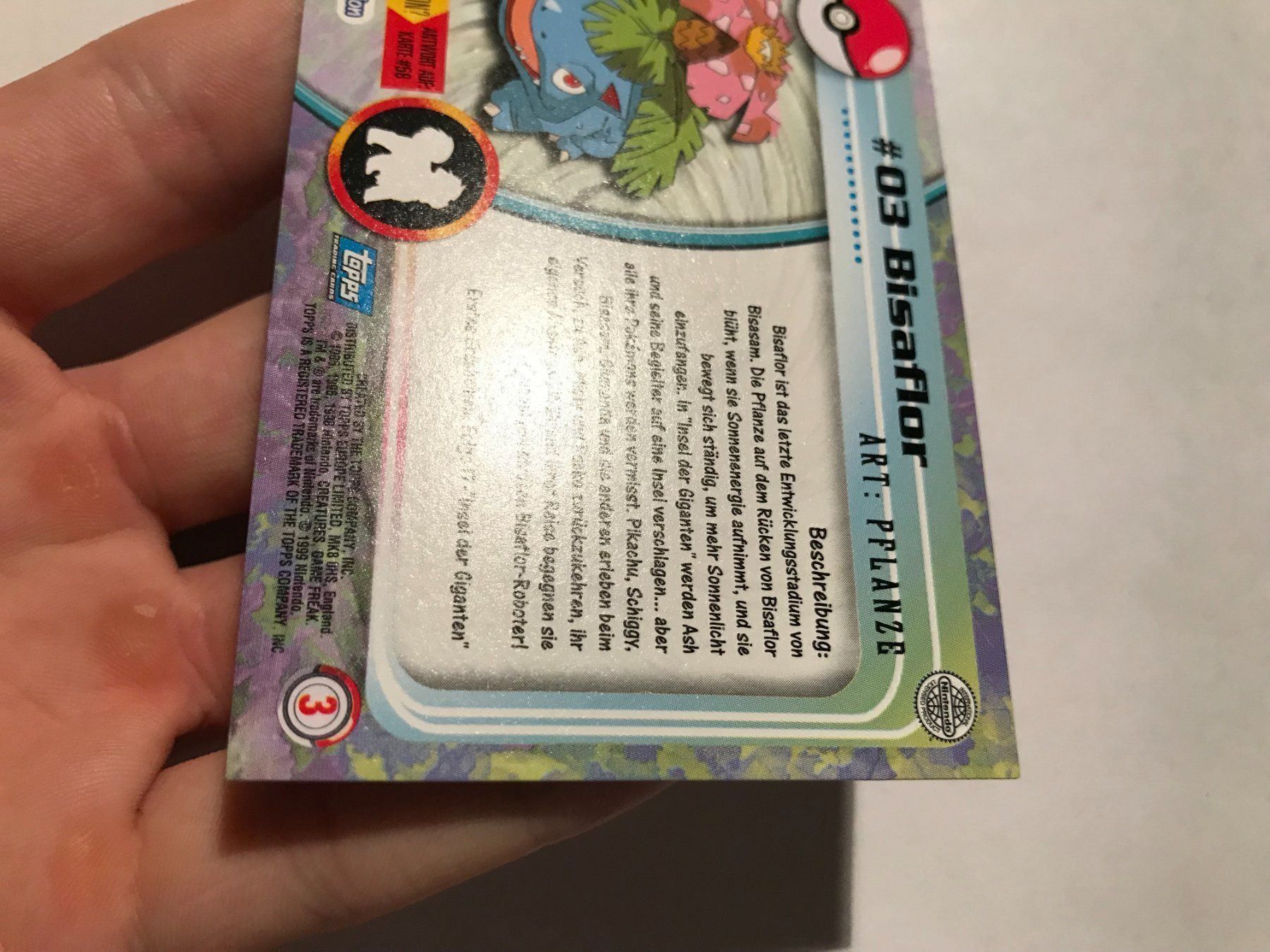 Pokémon Carte collezionabili: Bisaflor Topps Series 1 – Nuovo (secondo la descrizione) da Hagendorn venduto da Pokecollectorch 3