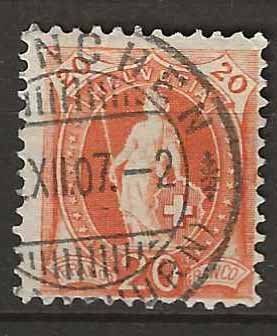Alle Briefmarken: CH086c - Helvetia debout 86c obl. – Gebraucht aus Trélex von Phil_Albert