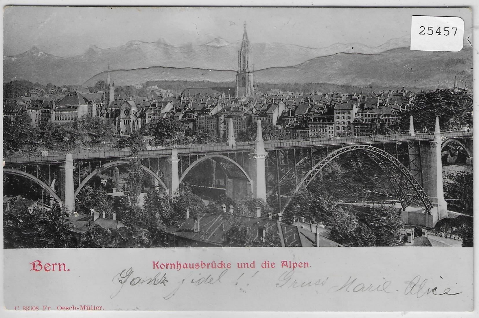 Cartoline postali: Bern - Kornhausbrücke und die Alpen – Antico da Ettingen venduto da Kartenplanet