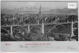 Bern - Kornhausbrücke und die Alpen