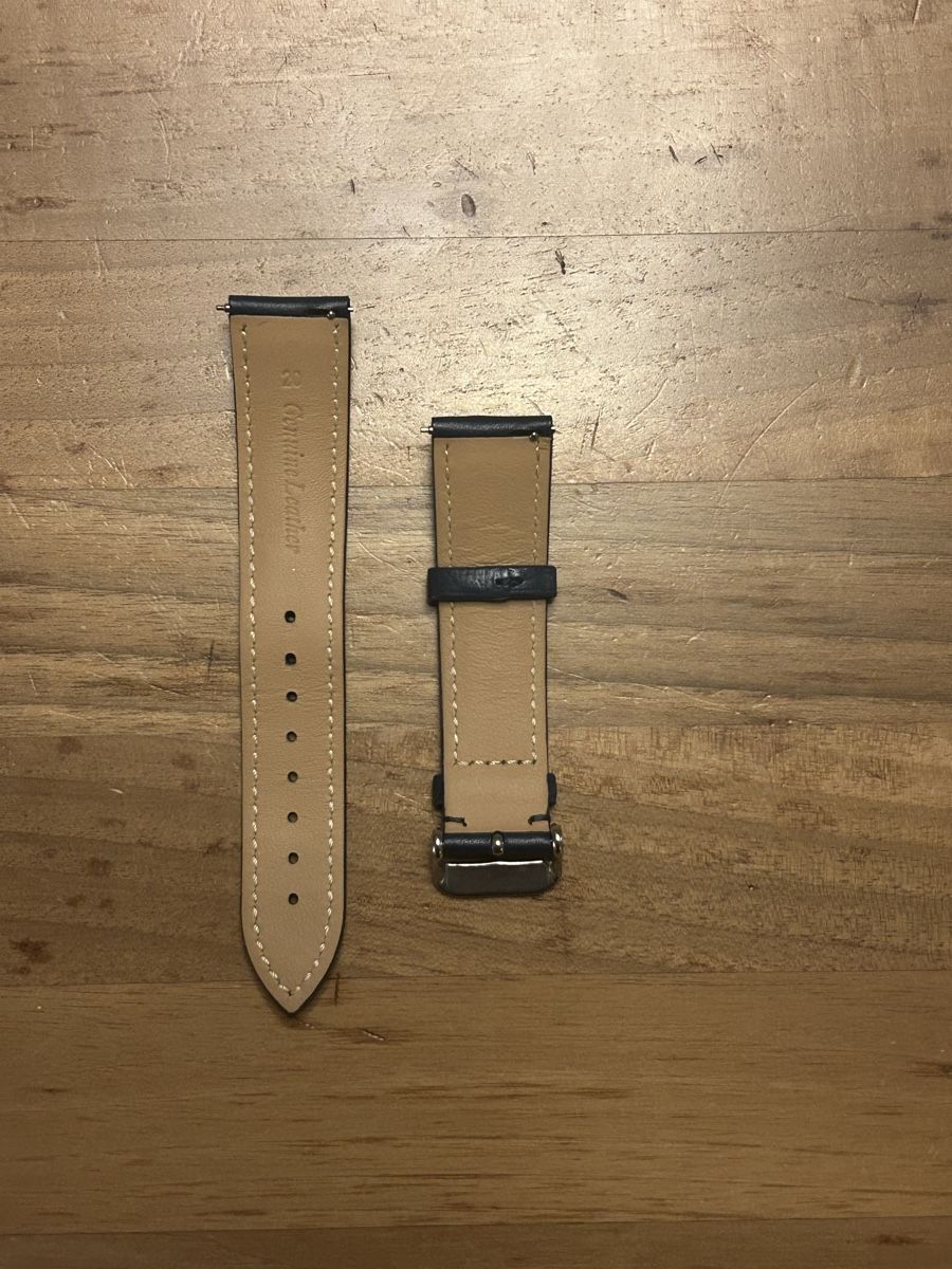 Swatch Bracciali & Braccialetti: Echtleder Armband Moonswatch, Marineblau – Usato da Basel venduto da Jasi2000 1