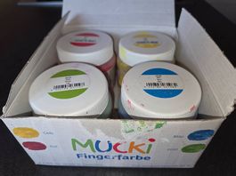 4pots de peinture à doigts Mucki
