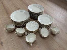 Thomas Ivory - 55-teiliges Porzellanservice mit Goldrand