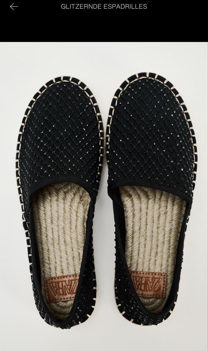 Zara Damenschuhe: Glitzernde Espadrilles, 40 – Gebraucht aus Zürich von prima.01