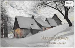 Herzlichen Glückwunsch zum neuen Jahre - Winterlandschaft