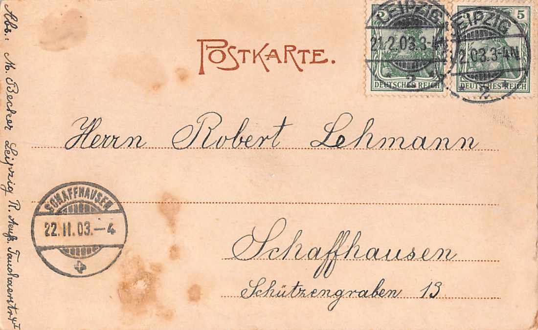 Cartoline postali: Ruderpartiein LEIPZIG, 1903, ab 1.-- – Usato da Lufingen venduto da SchnaeppliCorner 1