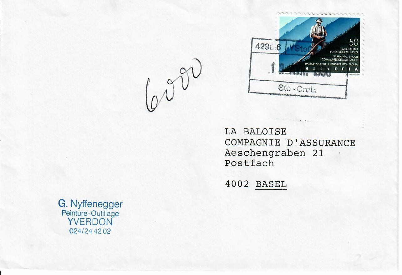Alle Briefmarken: Bahnpost Ste Croix – Gebraucht aus Hochdorf von Ziegel-16