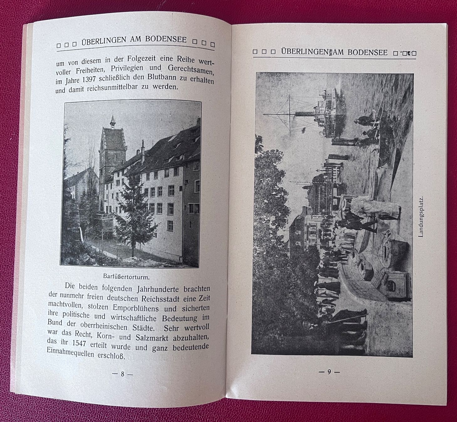 Cartoline postali: Prospekt Ueberlingen am Bodensee, 1921 – Usato da Biberist venduto da Edelfloh 3