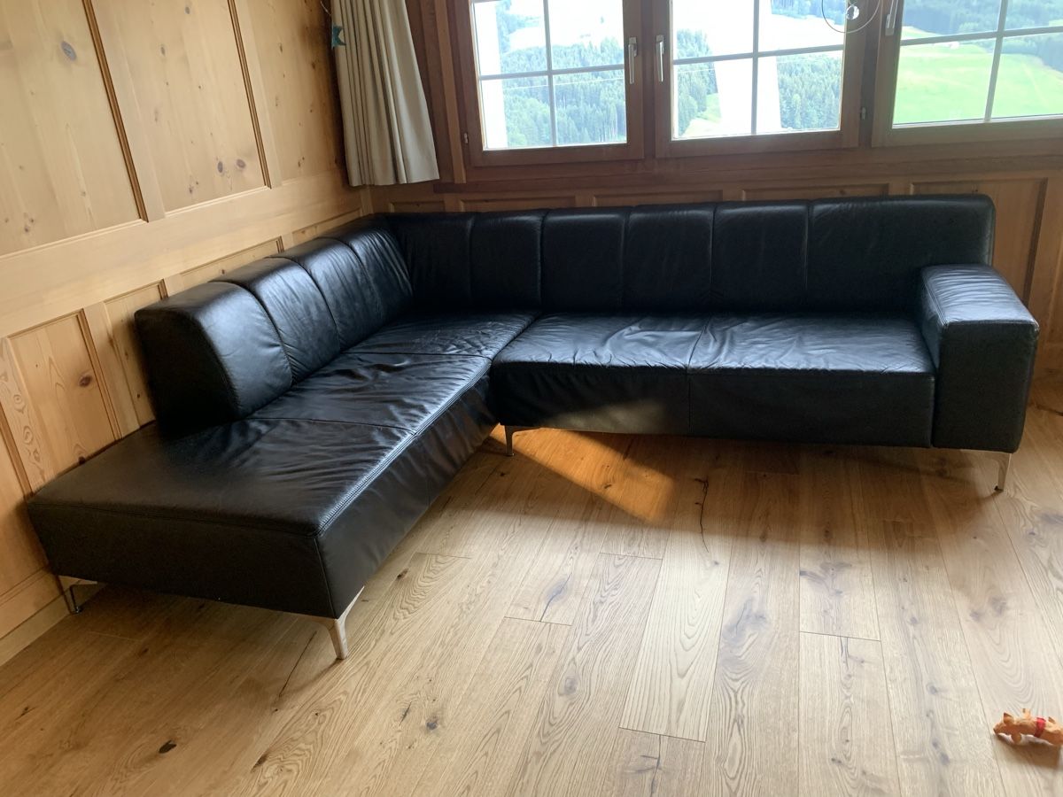 Divani: Ecksofa Leder schwarz – Usato da gonten venduto da chlepf 2