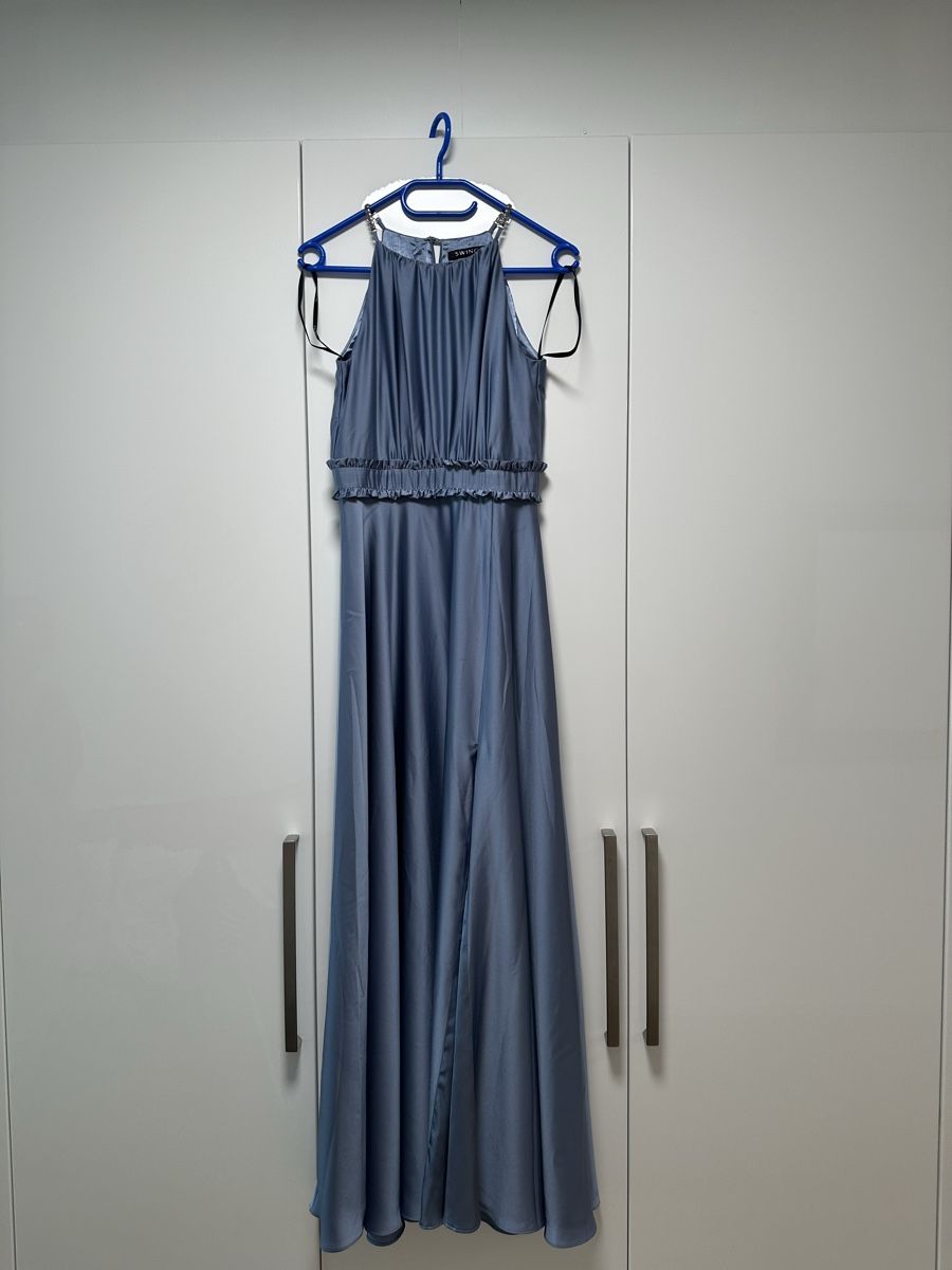 Kleider: Abendkleid Swing blau Grösse 36 mit Schlitz – Neu (gemäss Beschreibung) aus Glattbrugg von SMusic98 2