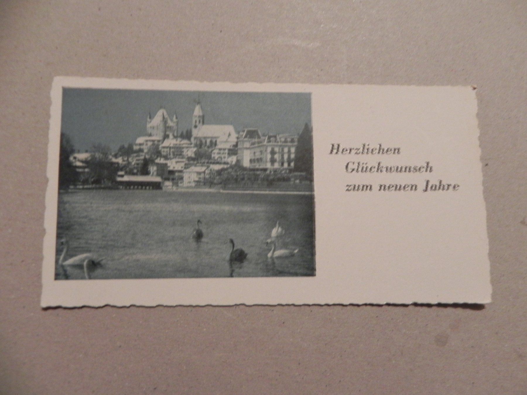 Ansichtskarten: Karte Thun BE Bern Neujahr 1940 – Gebraucht aus Siebnen von krimsie