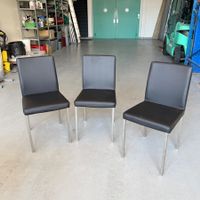 3x Moderne Esszimmerstühle – Schwarz & Pflegeleicht
