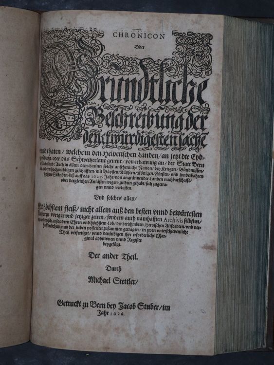 Libri: STETTLER, SCHWEITZER Chronic, BERN ,1627 – Usato da sion venduto da ste_d9jw 3