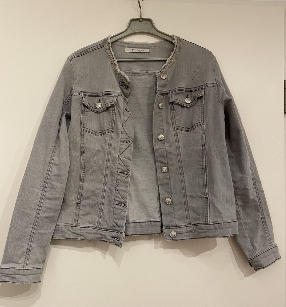 Monari Giacche: Monari Jeansjacke Damen Gr. 40 Grau – Usato da Volketswil venduto da Flamingo_66