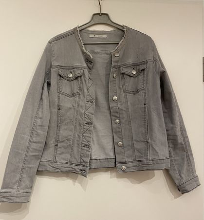 Monari Jeansjacke Damen Gr. 40 Grau