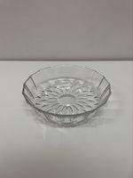 Kristallglas Schüssel mit Schälschliff vintage Glasschale