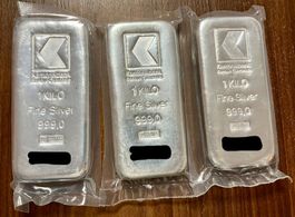 3x 1 Kilo Feinsilberbarren 999.0 K-Barren Top Zustand!