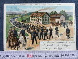 ARMEE SCHWEIZ INFANTERIE TRUPPENBEWEGUNG 1901 MILITÄR AK