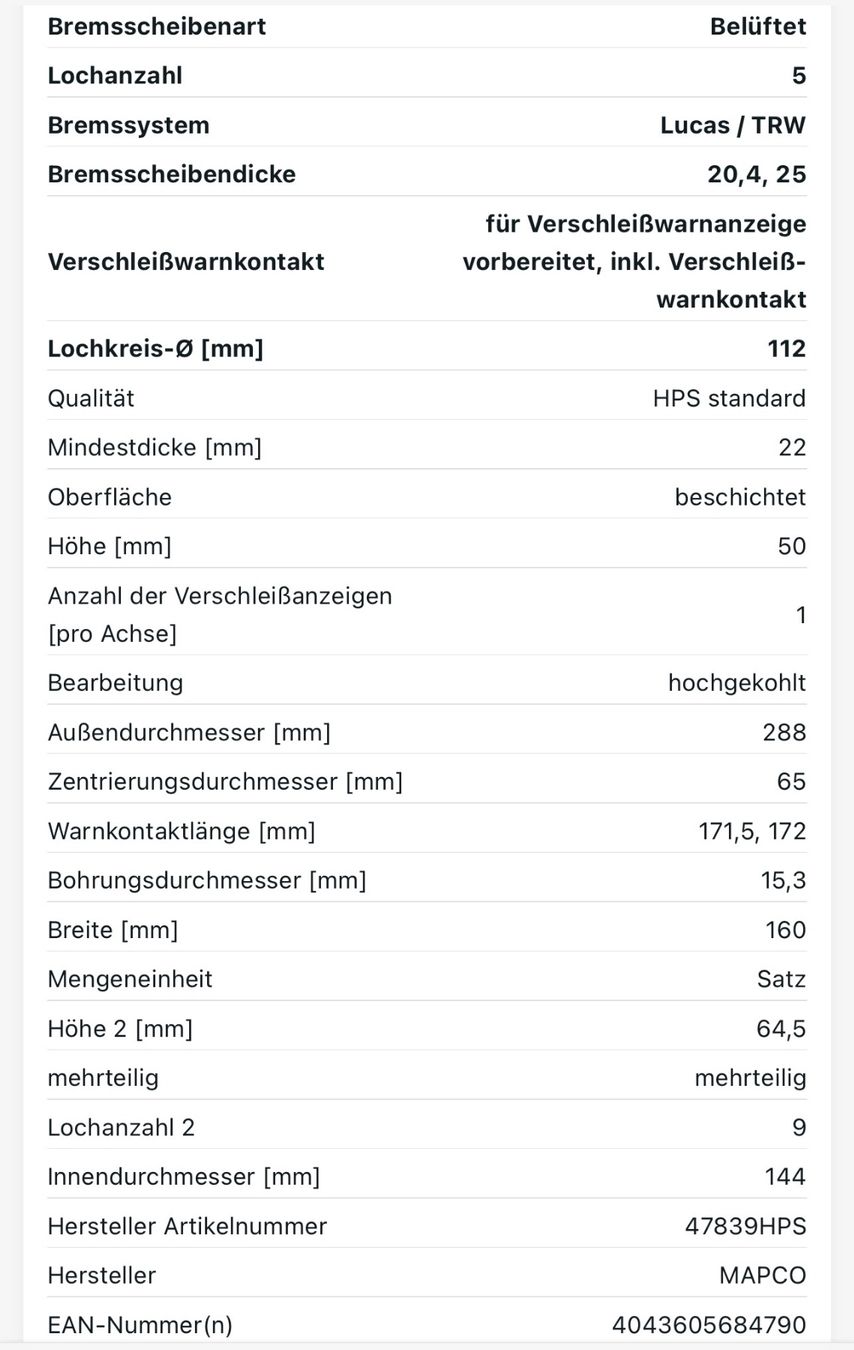 Volkswagen Tutti pezzi di ricambio auto: VW Golf 7 Vordere Bremssatz – Nuovo e nell'imballaggio originale da Rothrist venduto da -Galli-07 2