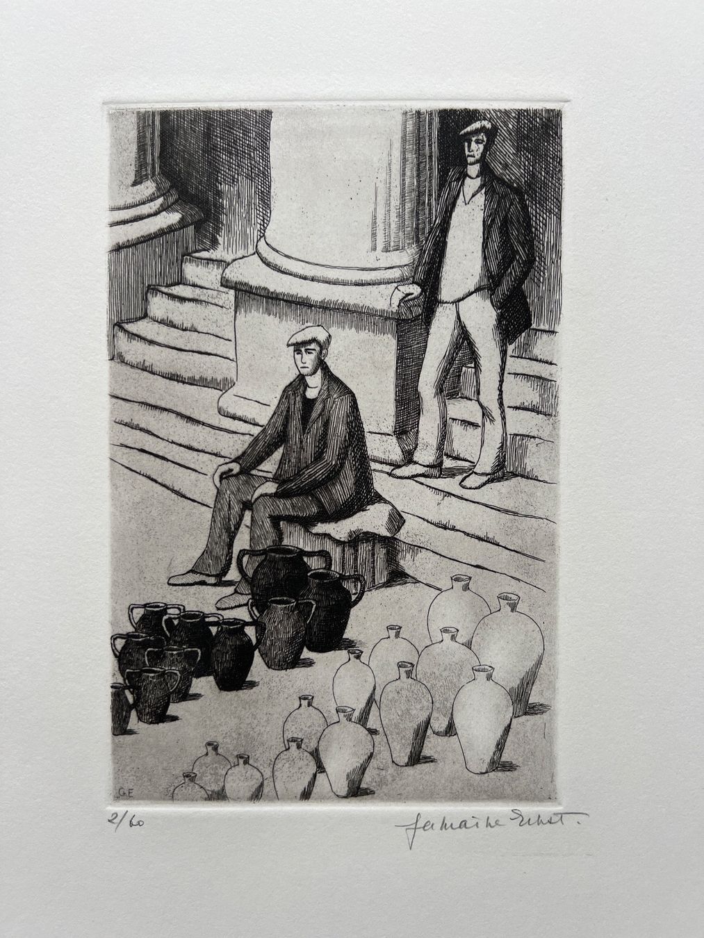 Grafica & Litografie: Germaine Ernst, handsigniert/nummeriert – Usato da Rain venduto da Pic-Ass 1