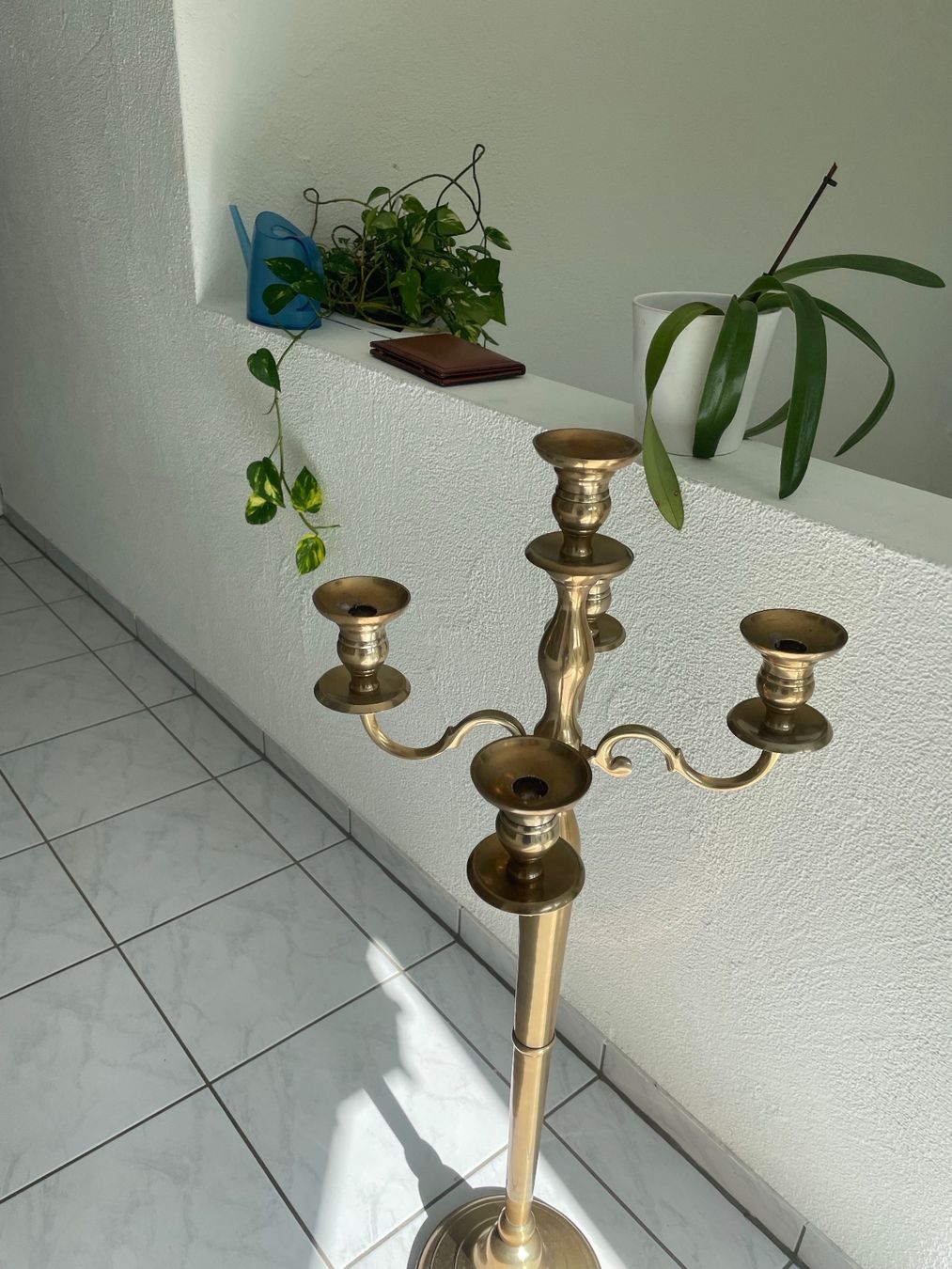 Bougeoirs: Antiker Kerzenständer Messing, 5-flammig – D'occasion à Rieden SG par Saelly 1