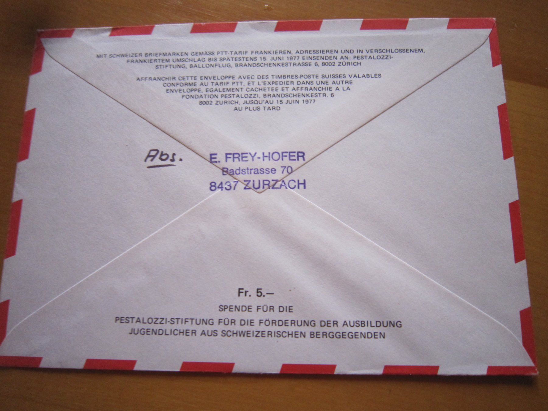 Alle Briefmarken: Ballonpost 1976 Stempel Malvaglia – Gebraucht aus Giubiasco von sal_9j6w 3