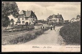 AK Kölliken, Am Hubel mit Villen, 1908