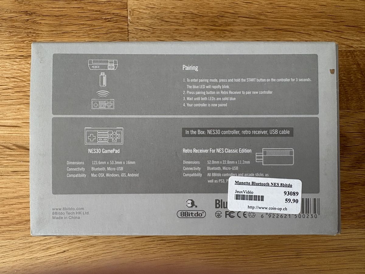 8BitDO Controller: 8bitdo NES30 Wireless Controller für NES Mini – Neu und originalverpackt aus Effretikon von jedibabu 1