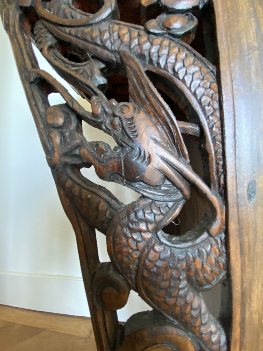 Credenze: Buffet chinois ancien avec sculptures de dragons – Usato da La Tour-de-Peilz venduto da SecondeVie 4