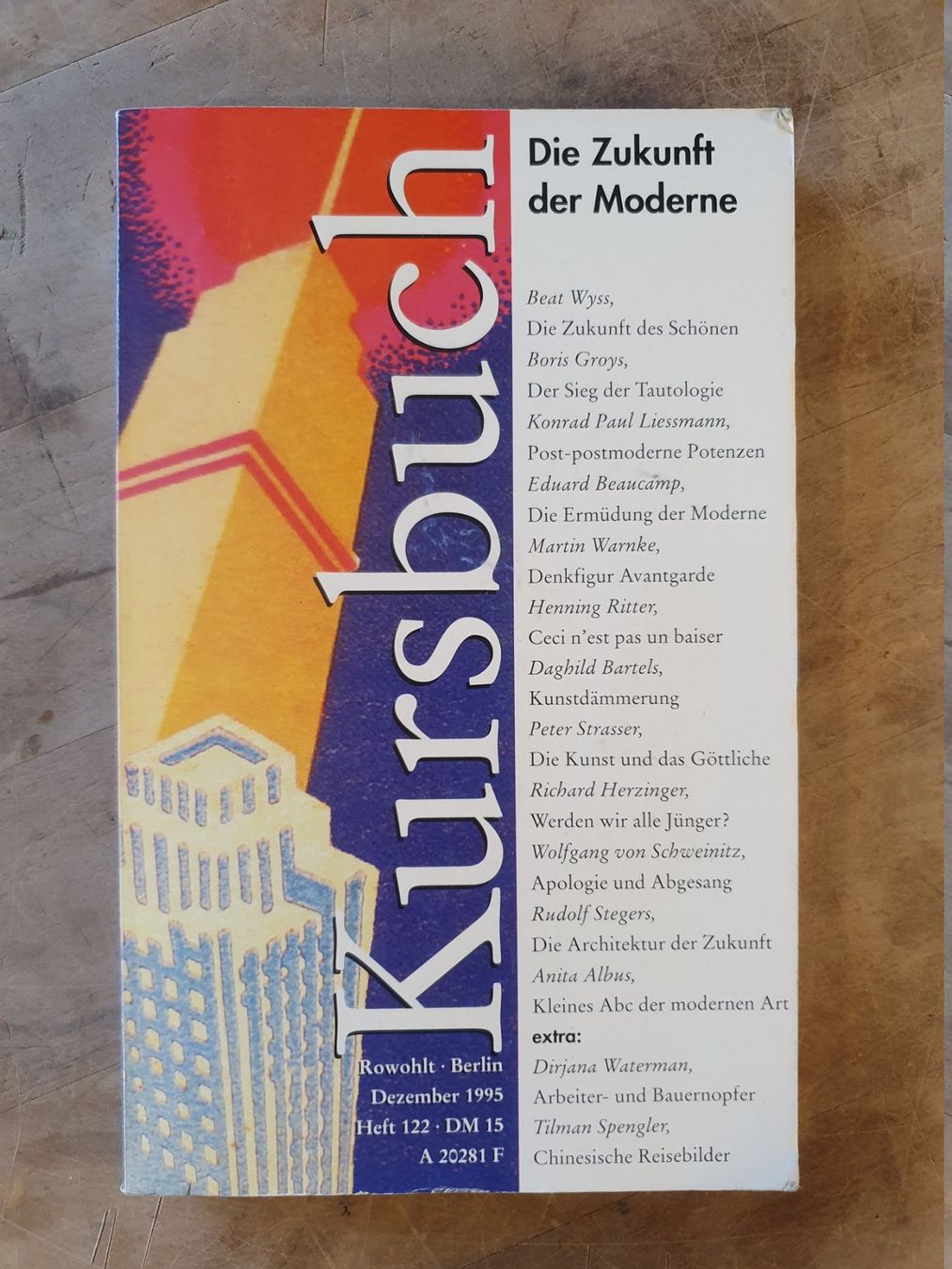 Libri: Die Zukunft der Mode Kursbuch Dezember 1995 Rowohlt – Usato da Zürich venduto da loosebone