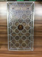 Antikes Jugendstil Fenster mit Blume Rose Bleiverglast