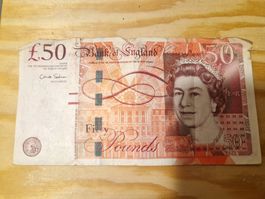 Banknote 50 Britische Pfund