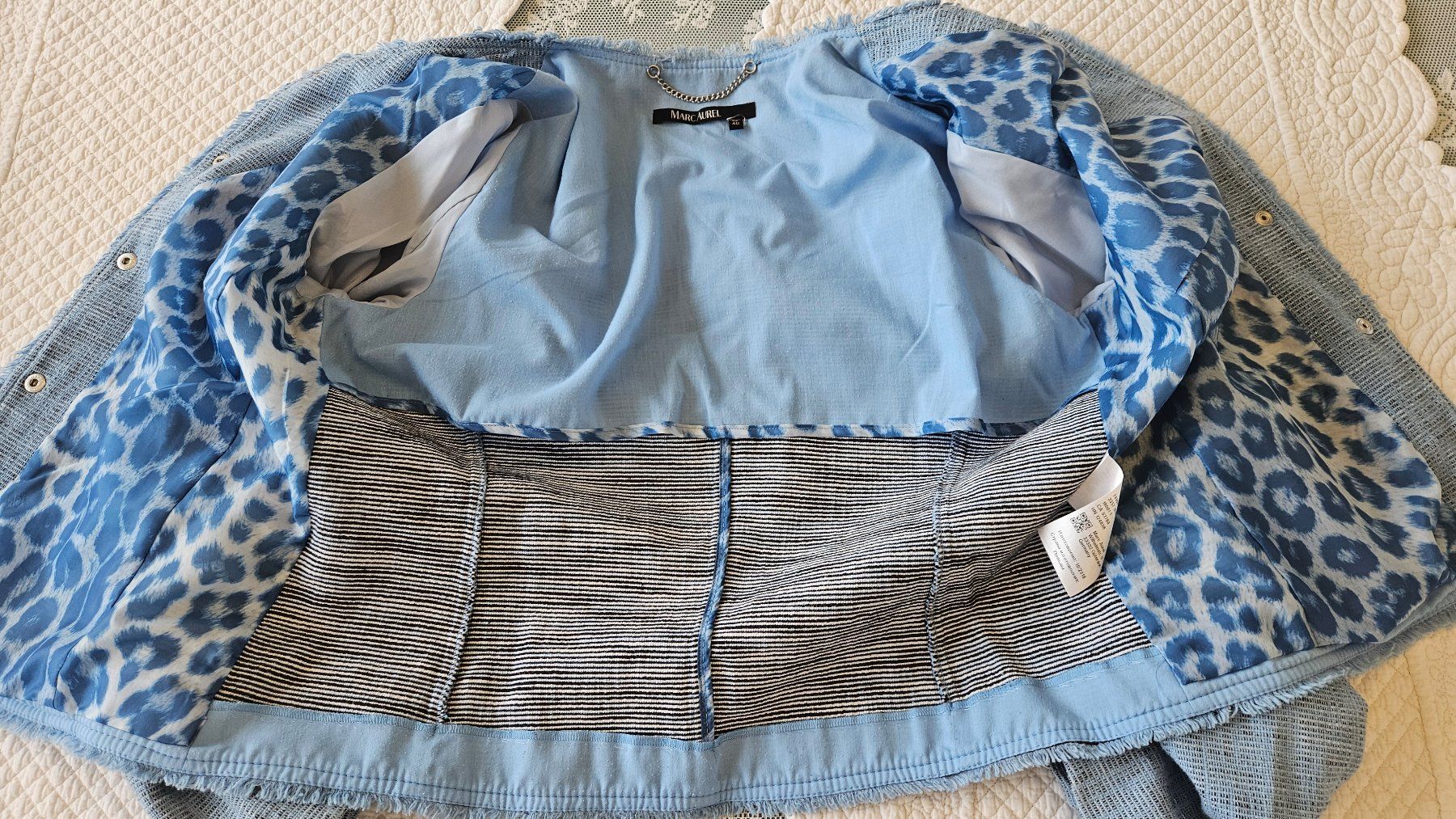 Giacche: Blazer Jacke Gr. 40, helles Jeansblau Blau Marc Aurel – Usato da Gossau ZH venduto da Goes05 7