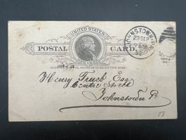 Postal Card 1892  USA Johnstown   (G734)