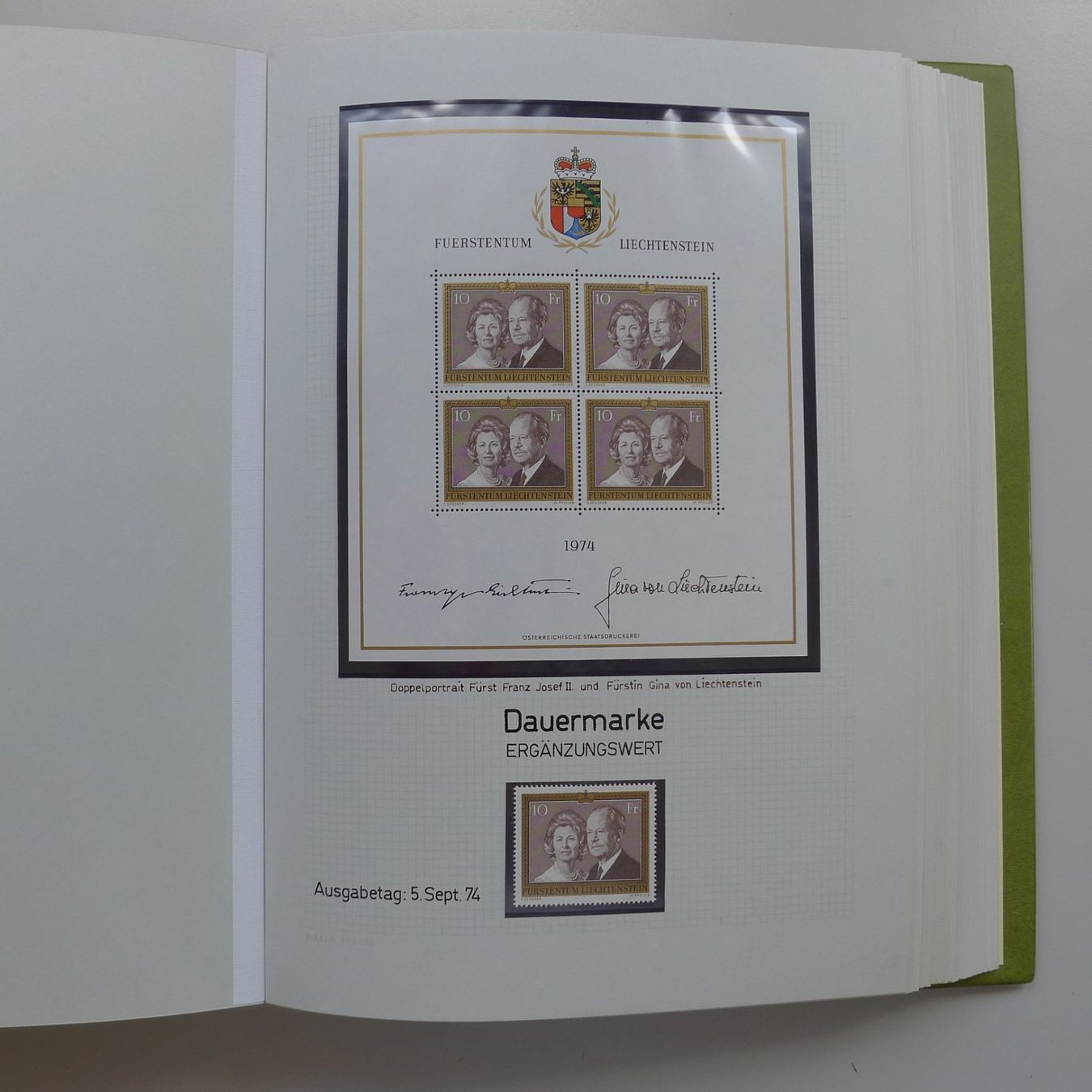 Tutti i francobolli: 1973-1992, Sammlung Liechtenstein Einzel & Vierer ** + gest. – Usato da Sursee venduto da Luzernerraute 4