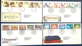 1984- 87 FDC Weihnachten Großbritannien