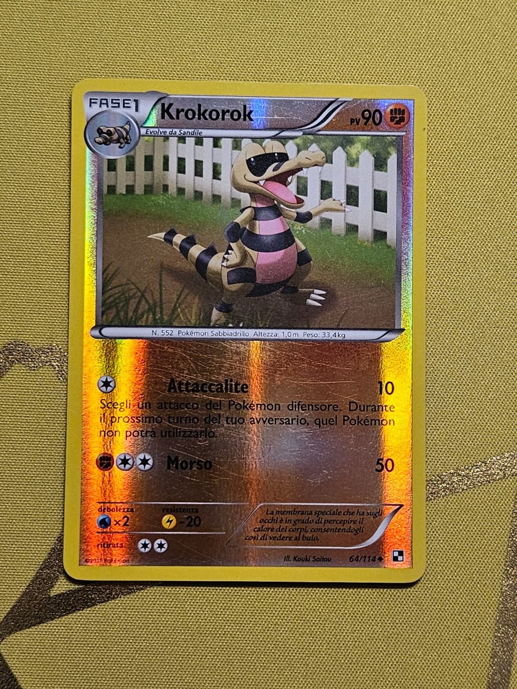 Pokémon Carte collezionabili: Black and White - Krokorok – Usato da Bellinzona venduto da Pokemarco